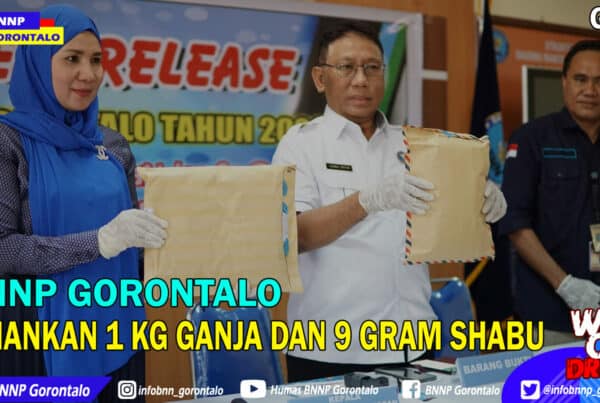 BNNP Gorontalo Amankan 1 Kg Ganja dan 9 Gram Shabu