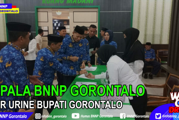 Kepala BNNP Gorontalo Test Urine Bupati Gorontalo