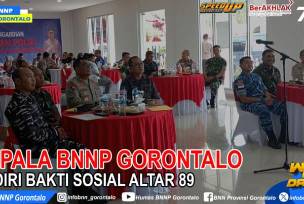 Kepala BNNP Gorontalo Hadiri Bakti Sosial Altar 89