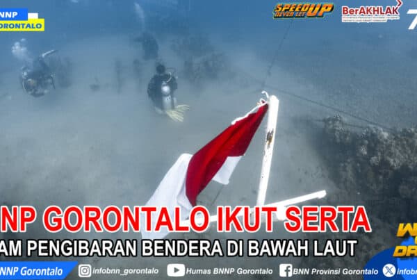 BNNP Gorontalo Ikut Serta Dalam Pengibaran Bendera di Bawah Laut