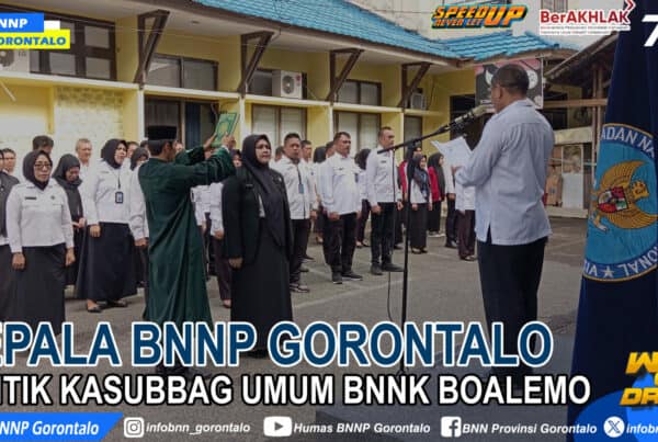 Kepala BNNP Gorontalo Lantik Kasubbag Umum BNNK Boalemo