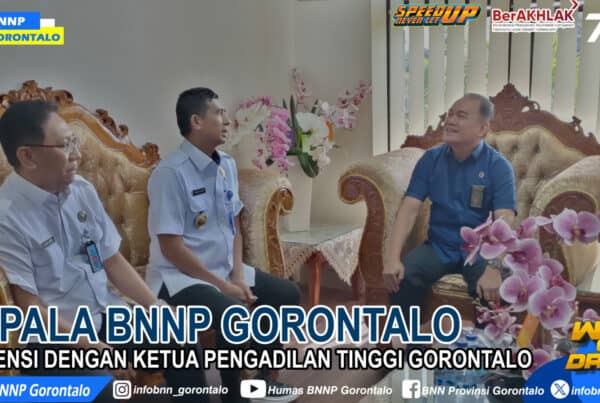 Kepala BNNP Gorontalo Audiensi dengan Ketua Pengadilan Tinggi Gorontalo