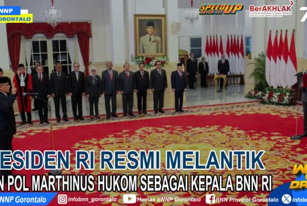 Presiden RI Resmi Melantik Irjen Pol Marthinus Hukom sebagai Kepala BNN RI