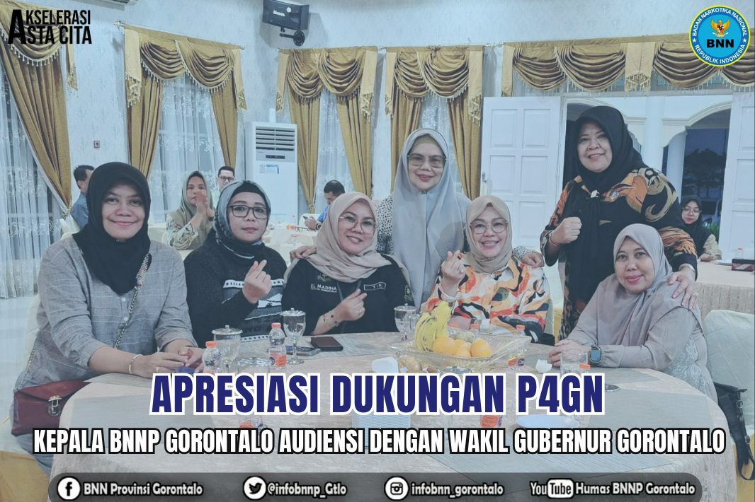 Apresiasi Dukungan P4GN, Kepala BNNP Gorontalo Audiensi dengan Wakil Gubernur Gorontalo Apresiasi Dukungan P4GN, Kepala BNNP Gorontalo Audiensi dengan Wakil Gubernur Gorontalo