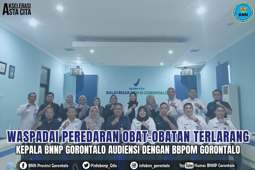 Waspadai Peredaran Obat-obatan Terlarang, Kepala BNNP Gorontalo Audiensi dengan BPOM Gorontalo Waspadai Peredaran Obat-obatan Terlarang, Kepala BNNP Gorontalo Audiensi dengan BPOM Gorontalo